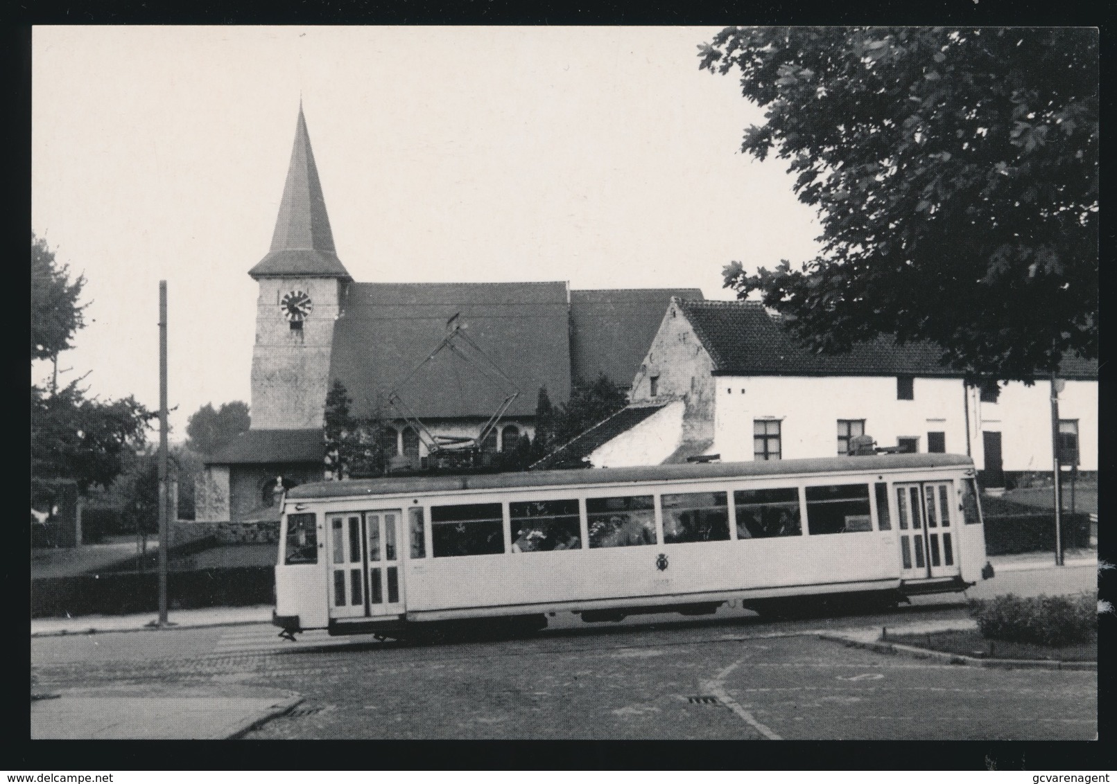 BRABANT  LIJN B  BRUSSEL LEUVEN  MOTORWAGEN N10497  KRAAINEM   1960  2 SCANS - Tram