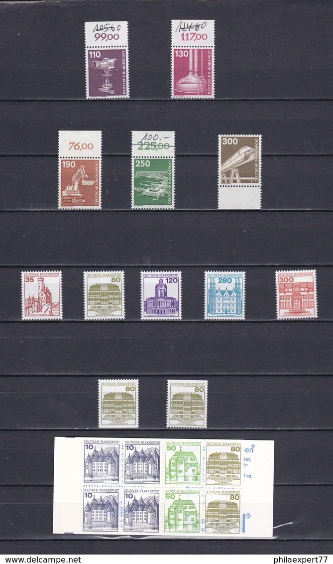 BRD - 1982 - Ecken - Rand - Sammlung - Postfrisch - 55 Euro - Ungebraucht