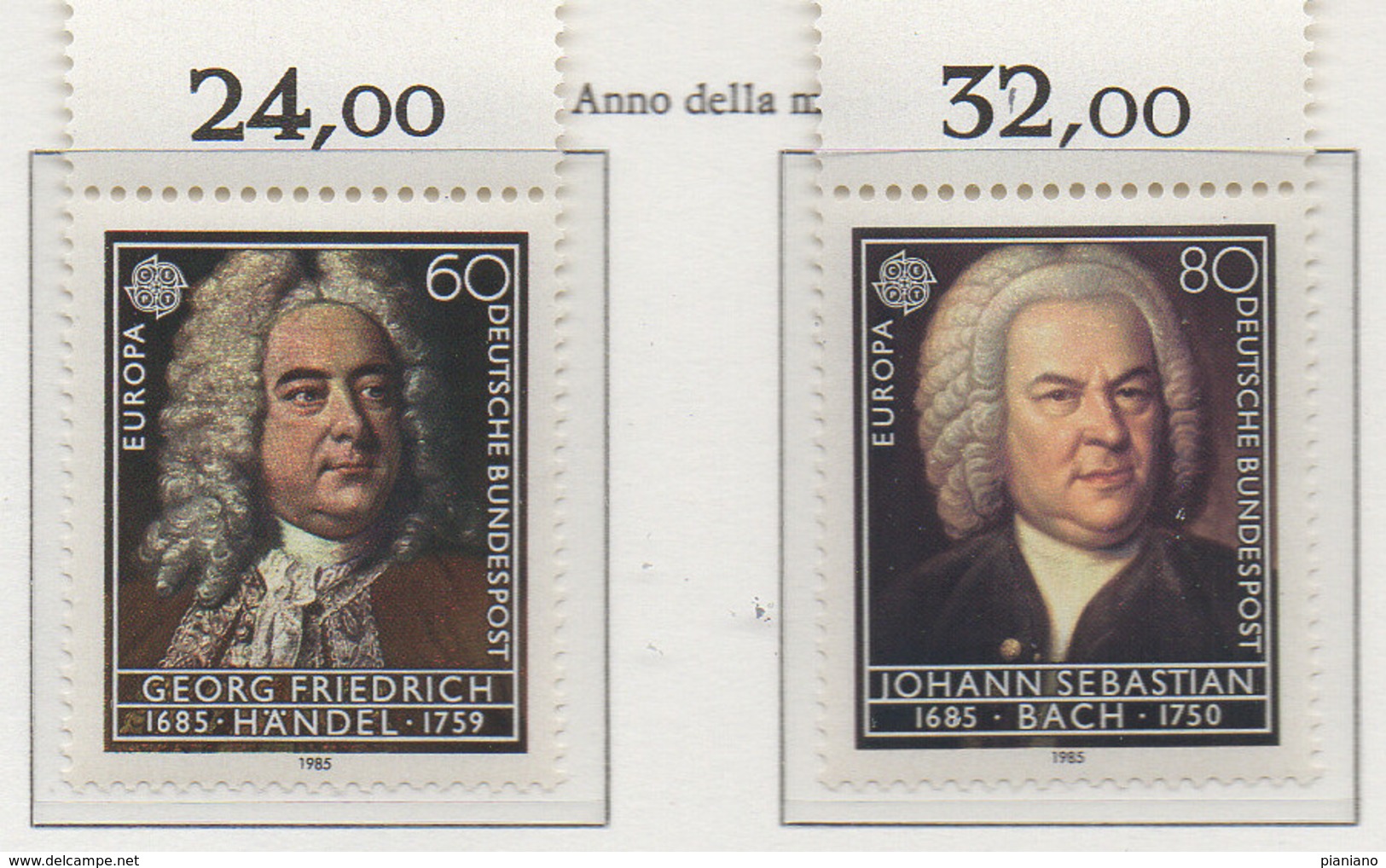 PIA  -  GERMANIA  -  1985  :  Europa - Anno Europeo Della Musica -   (Yv 1080-81) - 1985