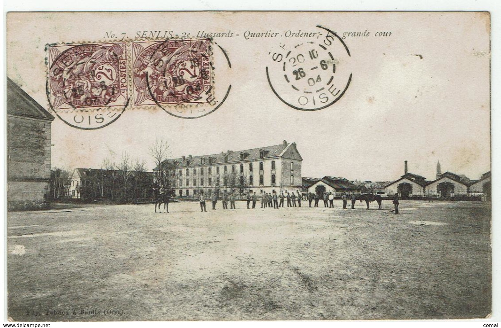 CPA - 60 - SENLIS - 2ème Hussards - Quartier Ordener - La Grande Cour - 1904 - - Senlis
