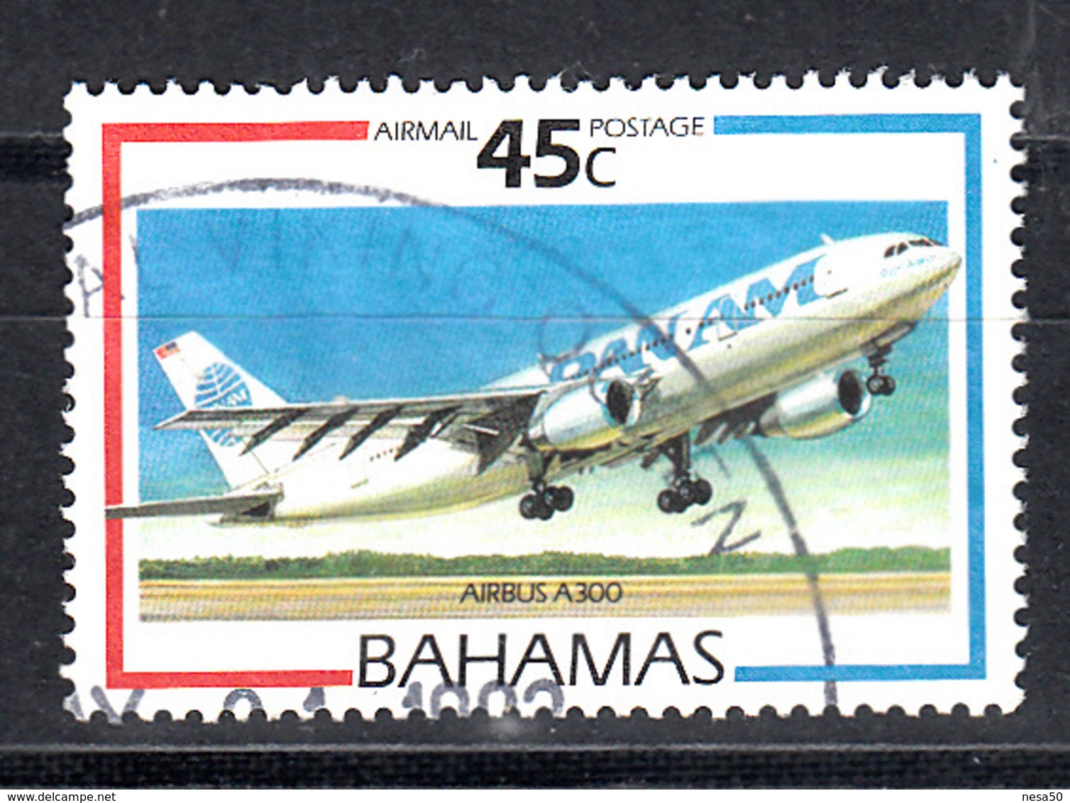 Bahama's 1987 Mi Nr 651 Airplane Airbus A 300 - Bahamas (1973-...)