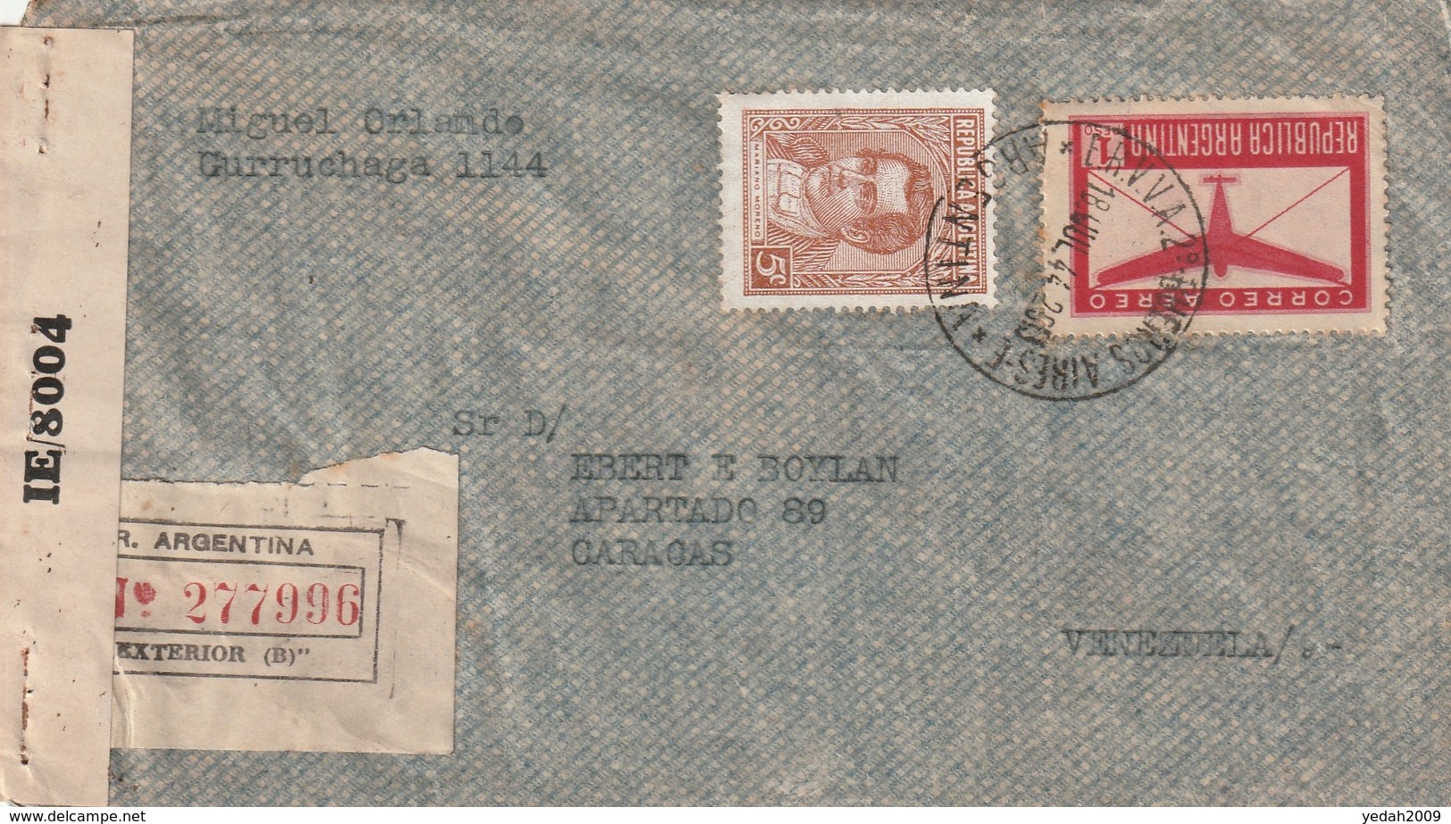 ARGENTINA AIRMAIL COVER - Autres & Non Classés