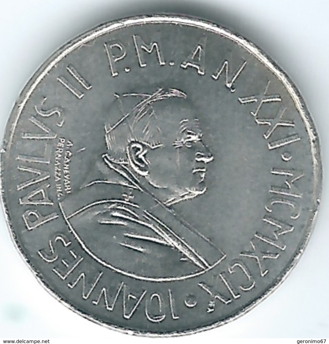 Vatican City - John Paul II - 1999 - 50 Lire - KM307 - Vatican