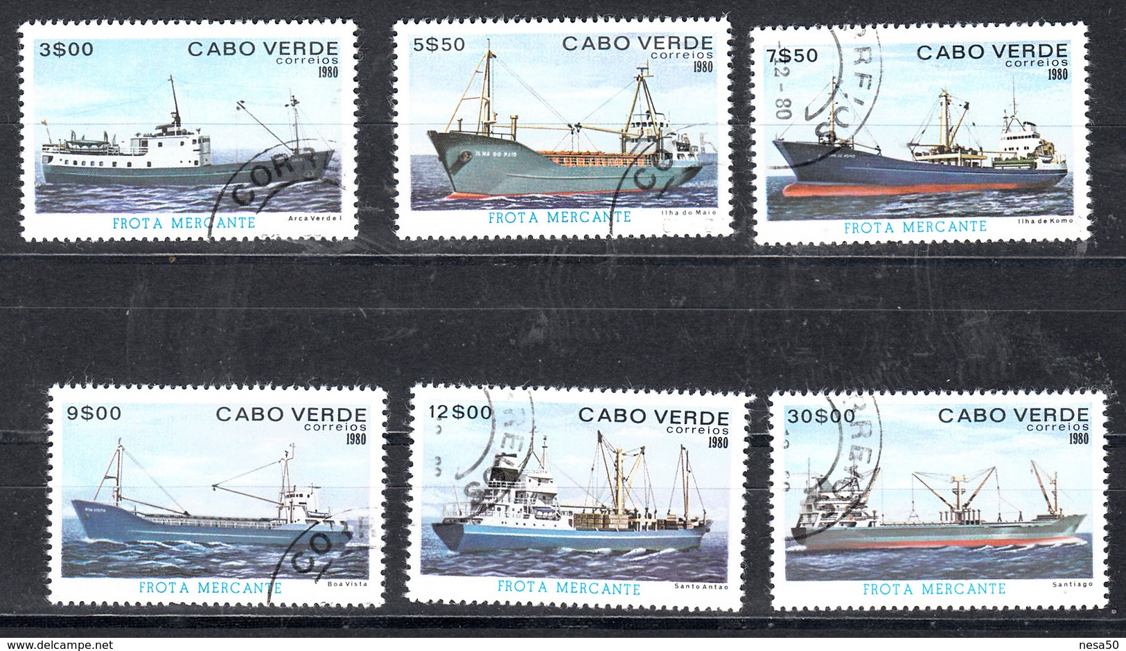 Cabo Verde 1980 Mi Nr  431 - 436 , Schepen, Ship - Kaapverdische Eilanden