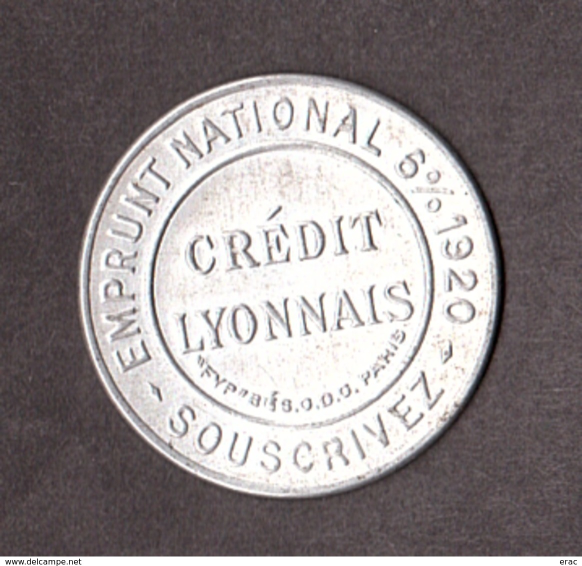Timbre-monnaie - Crédit Lyonnais Emprunt National 6% 1920 - Semeuse N° 137 - Monétaires / De Nécessité