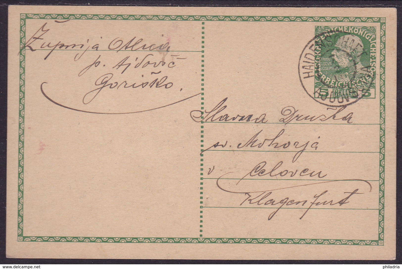 Haidenschaft - Ajdovščina, On 5 Hel Postcard - Covers & Documents