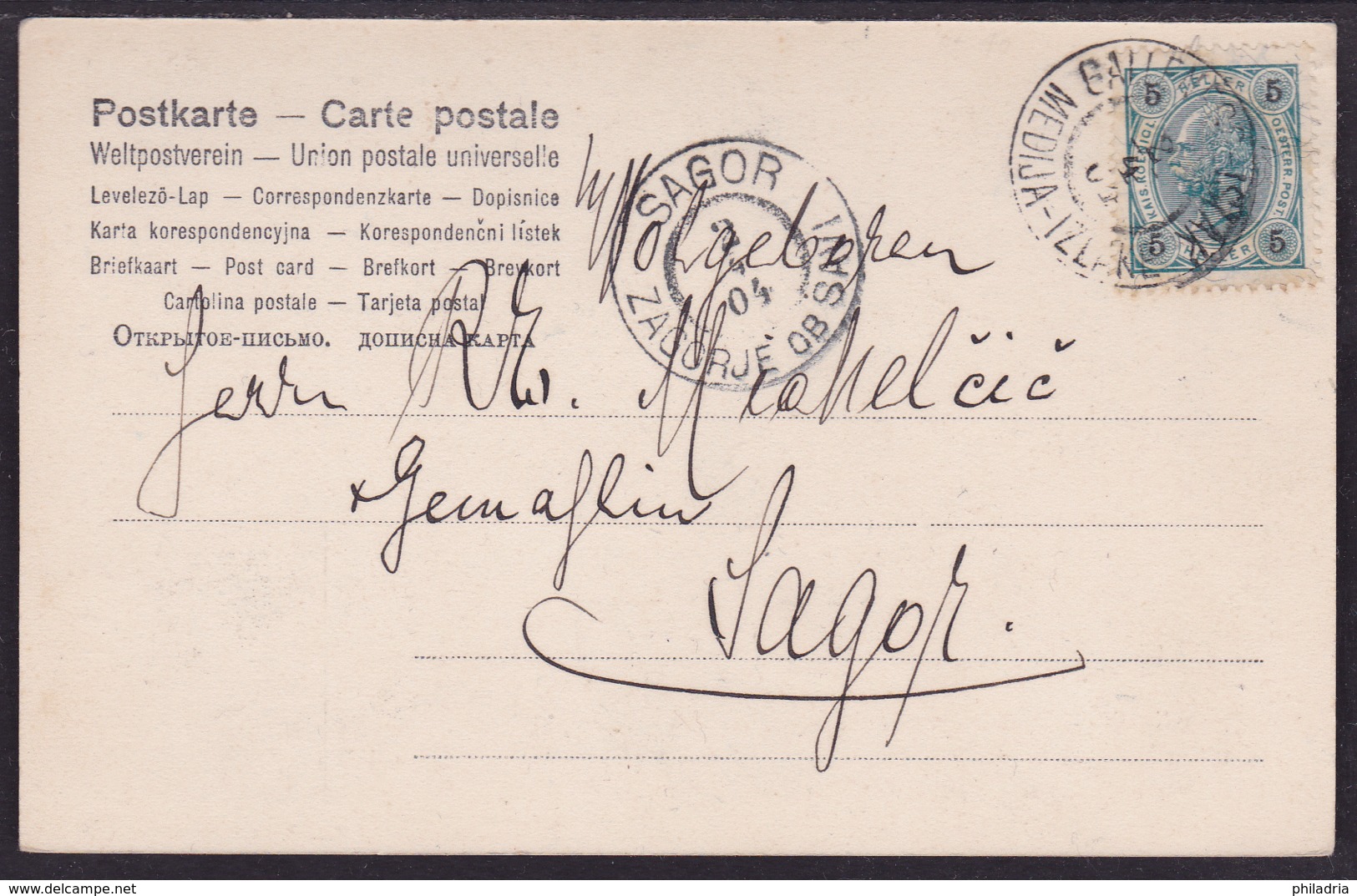 Galleneg Islak - Medija - Izlake, On Picture Postcard,  1904 - Covers & Documents