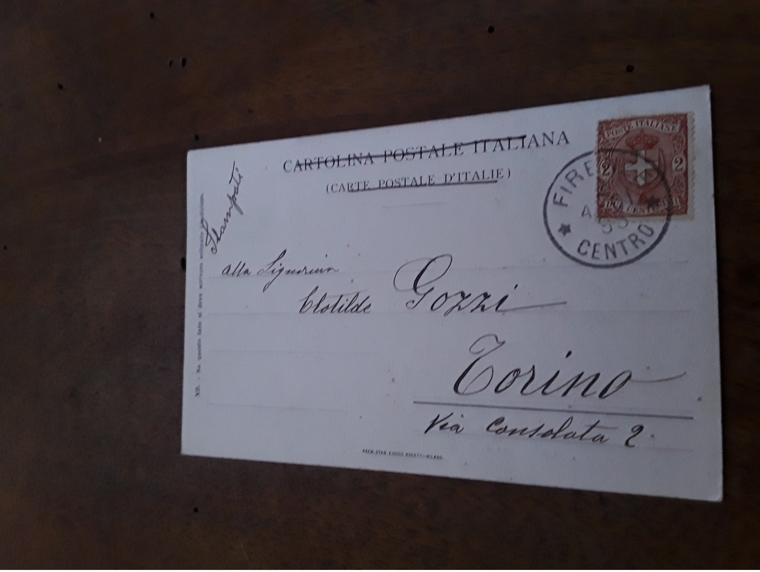 Cartolina Postale 1901, Firenze Lung'Arno Degli Archibusieri - Firenze (Florence)