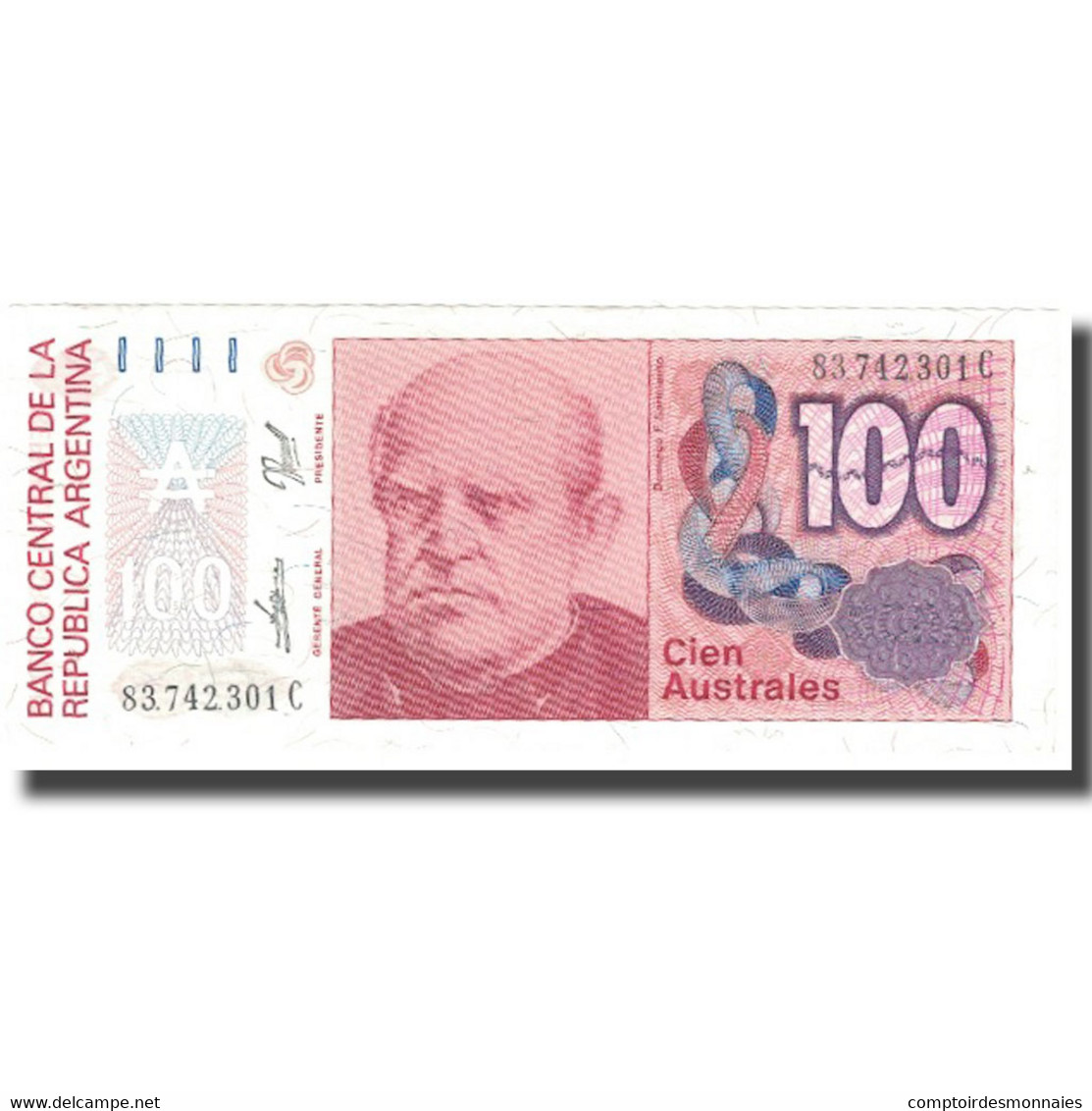 Billet, Argentine, 100 Australes, KM:327b, NEUF - Argentine