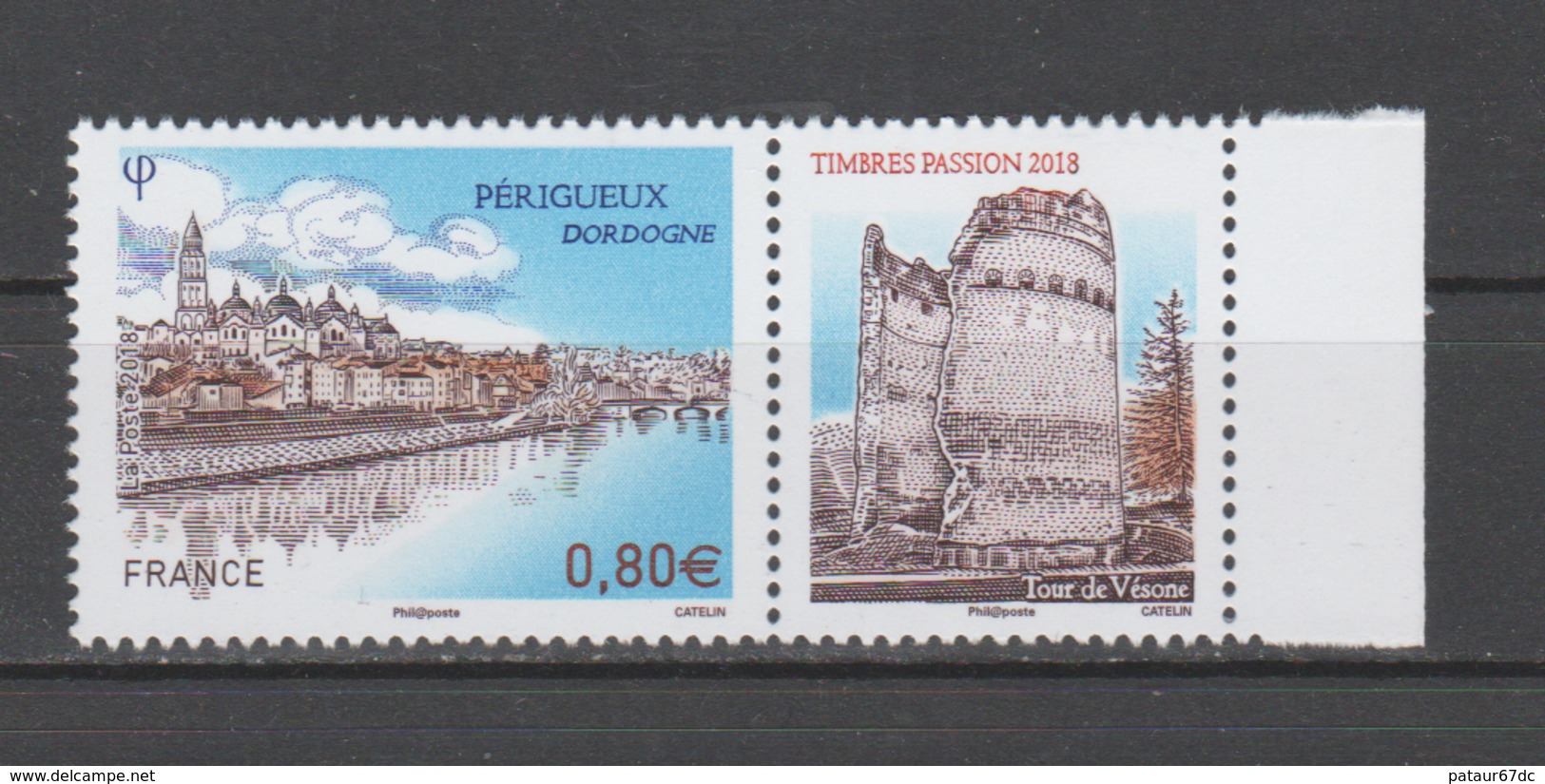 FRANCE / 2018 / Y&T N° 5273 ** : Périgueux (Dordogne) Avec Vignette BdF D - Gomme D'origine Intacte - Nuovi