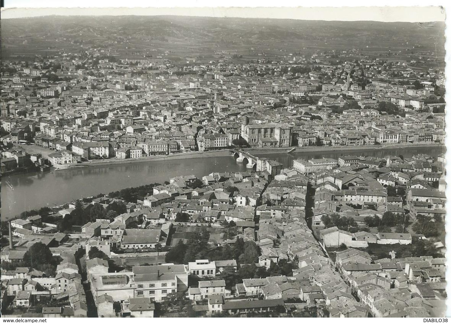 BOURG DE PÉAGE    (  DROME )  VUE GÉNÉRALE AÉRIENNE SUR BOURG DE PÉAGE ,L 'ISÈRE ET ROMANS - Romans Sur Isere