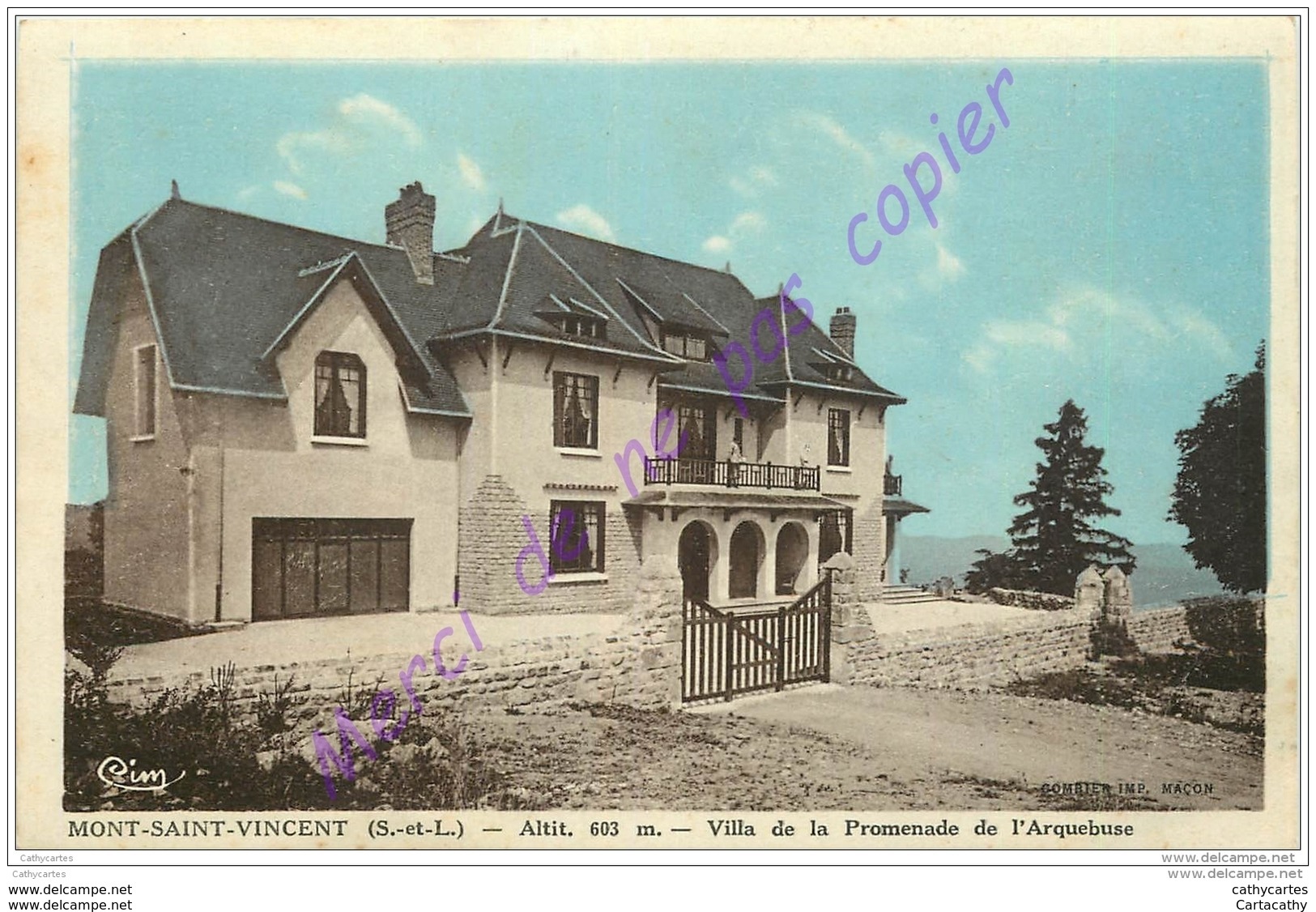 71. MONT SAINT VINCENT . Villa De La Promenade De L'Arquebuse . - Autres & Non Classés