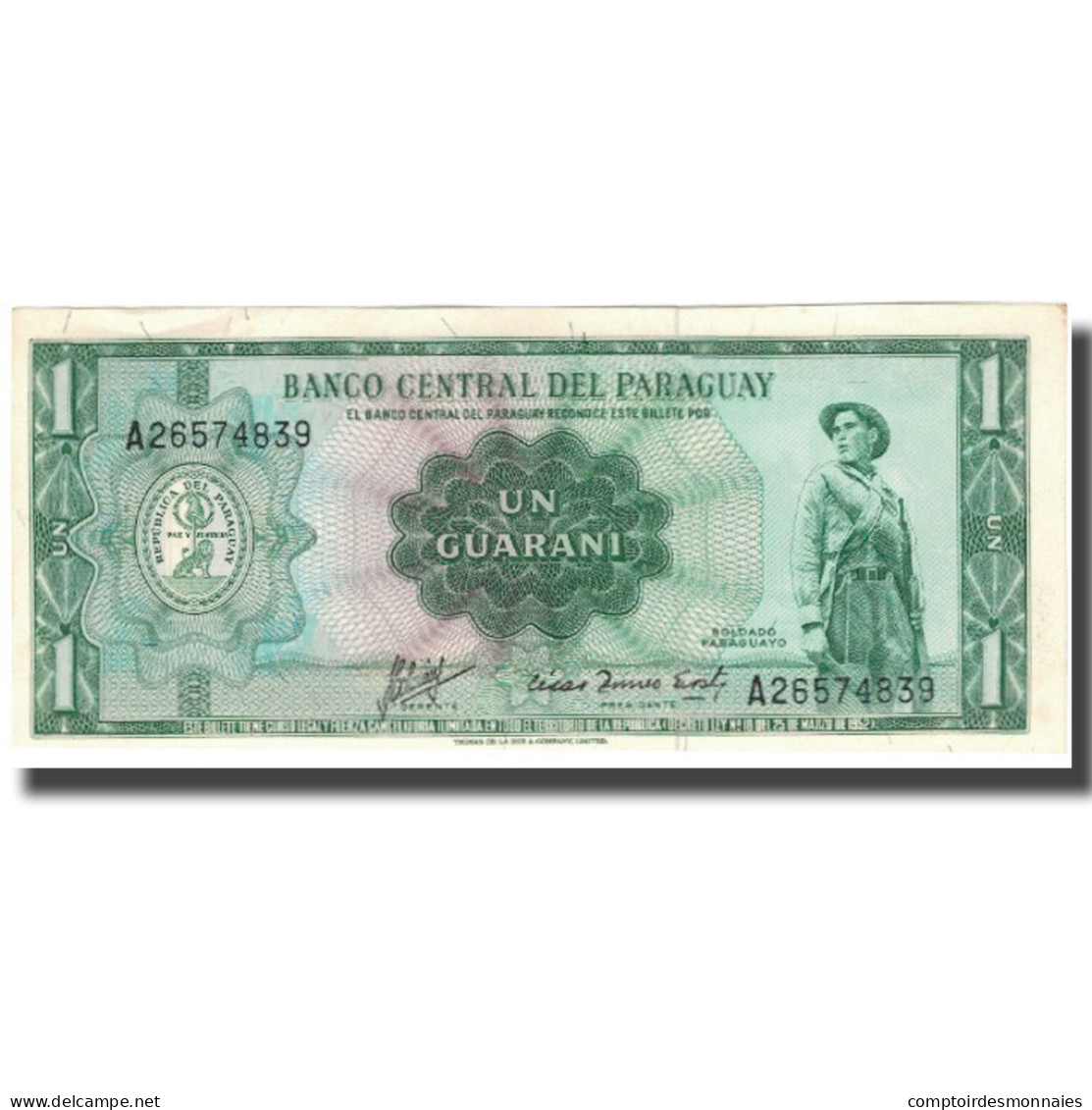 Billet, Paraguay, 1 Guarani, KM:193b, TTB - Paraguay