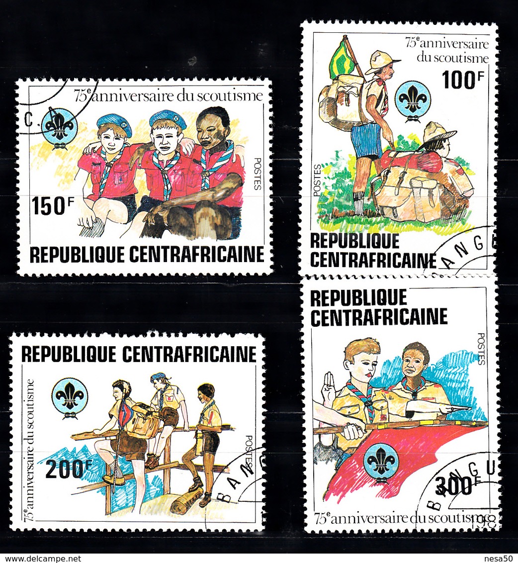 Centraal Afrika 1982 Mi Nr  807 - 810 Verkennerij, Scouting - Centraal-Afrikaanse Republiek