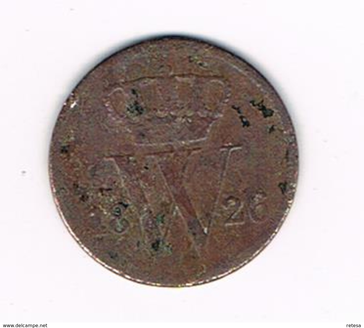 //  NEDERLAND  1 CENT  1826 WILLEM I - 1815-1840 : Willem I