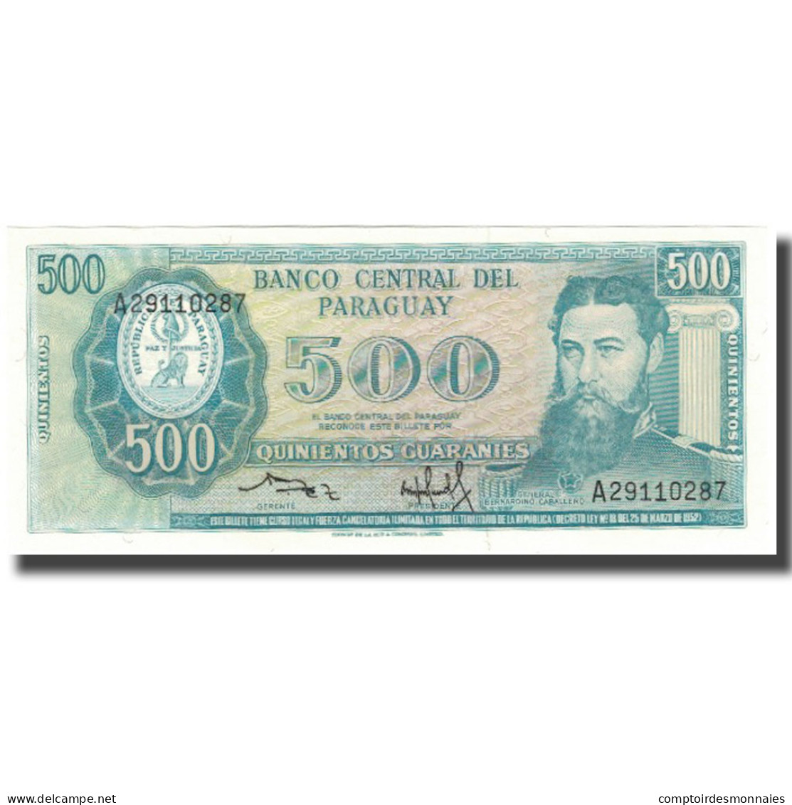 Billet, Paraguay, 500 Guaranies, KM:206, NEUF - Paraguay