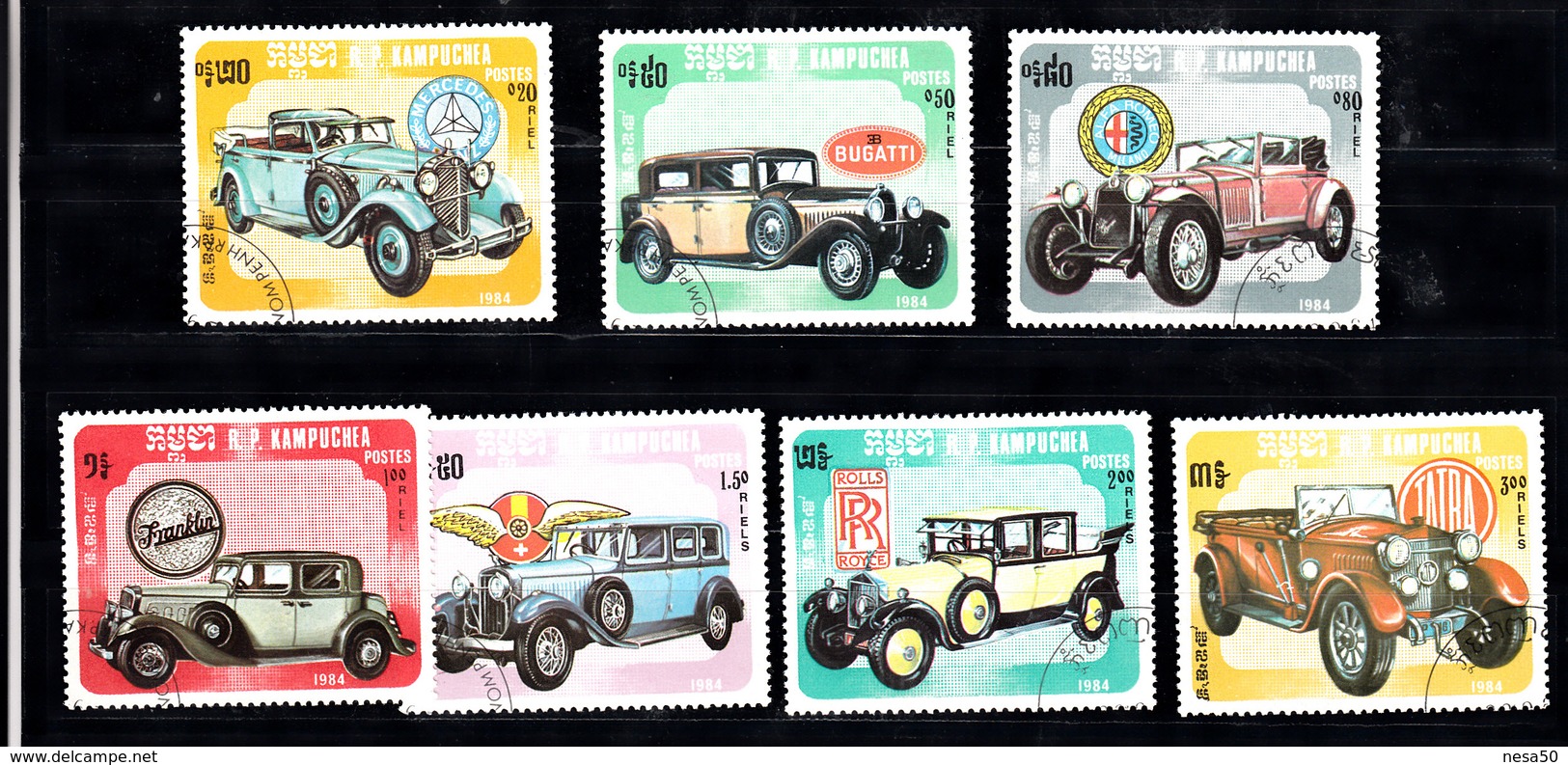 Cambodja 1984 Mi Nr 598 - 604 , Auto, Car - Kambodscha