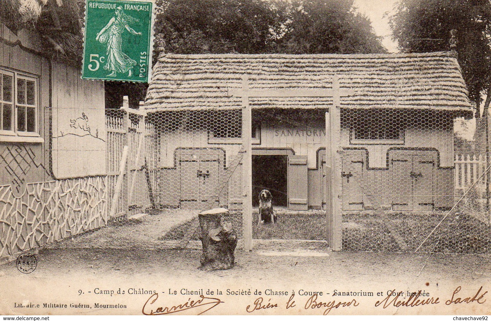 CPA    -    CAMP DE CHALONS   -  LE CHENIL DE LA SOCIETE DE CHASSE - Camp De Châlons - Mourmelon