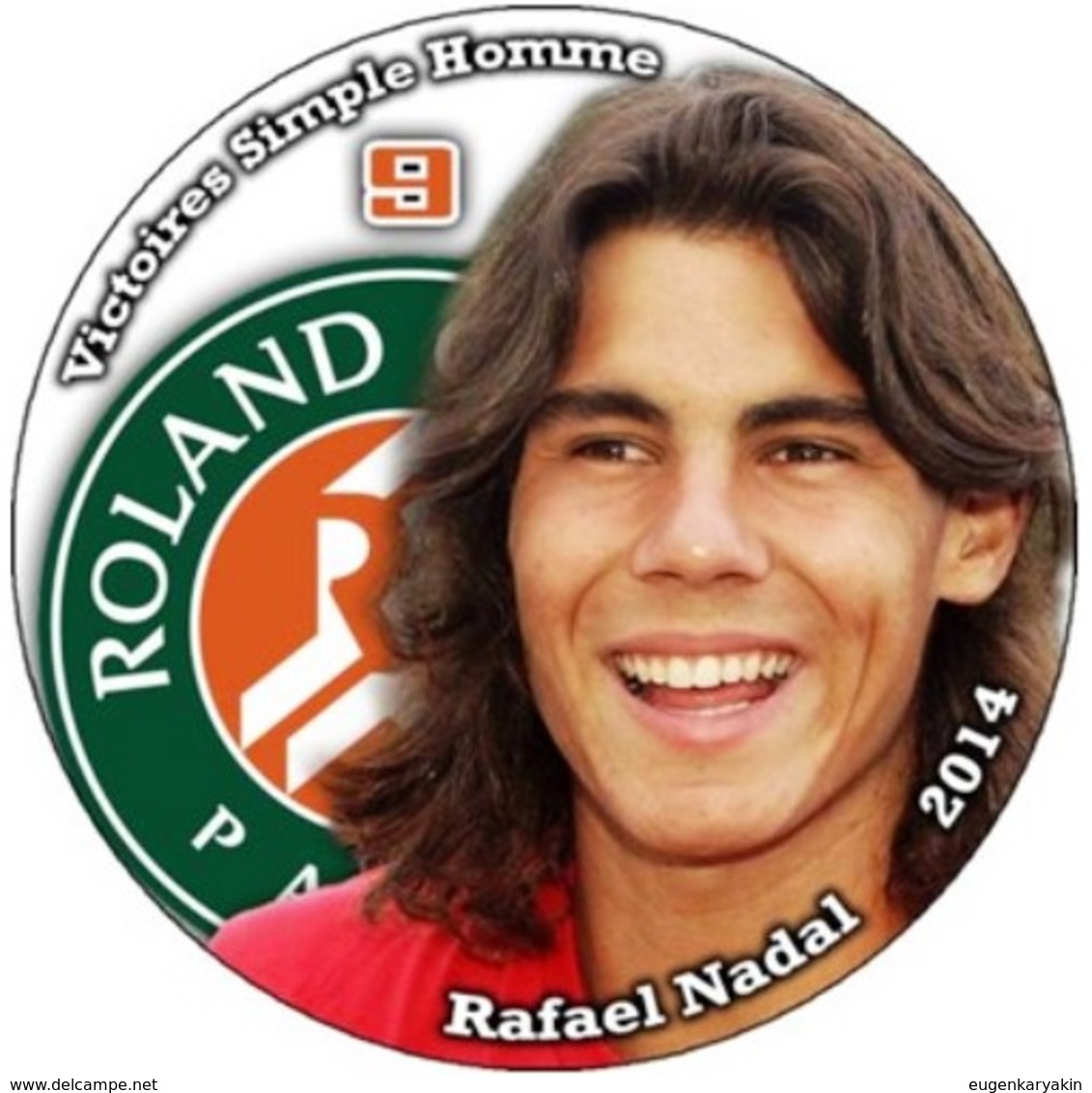 Pin Rafael Nadal Roland Garros 2014 9 Victoires Simple Homme - Tennis