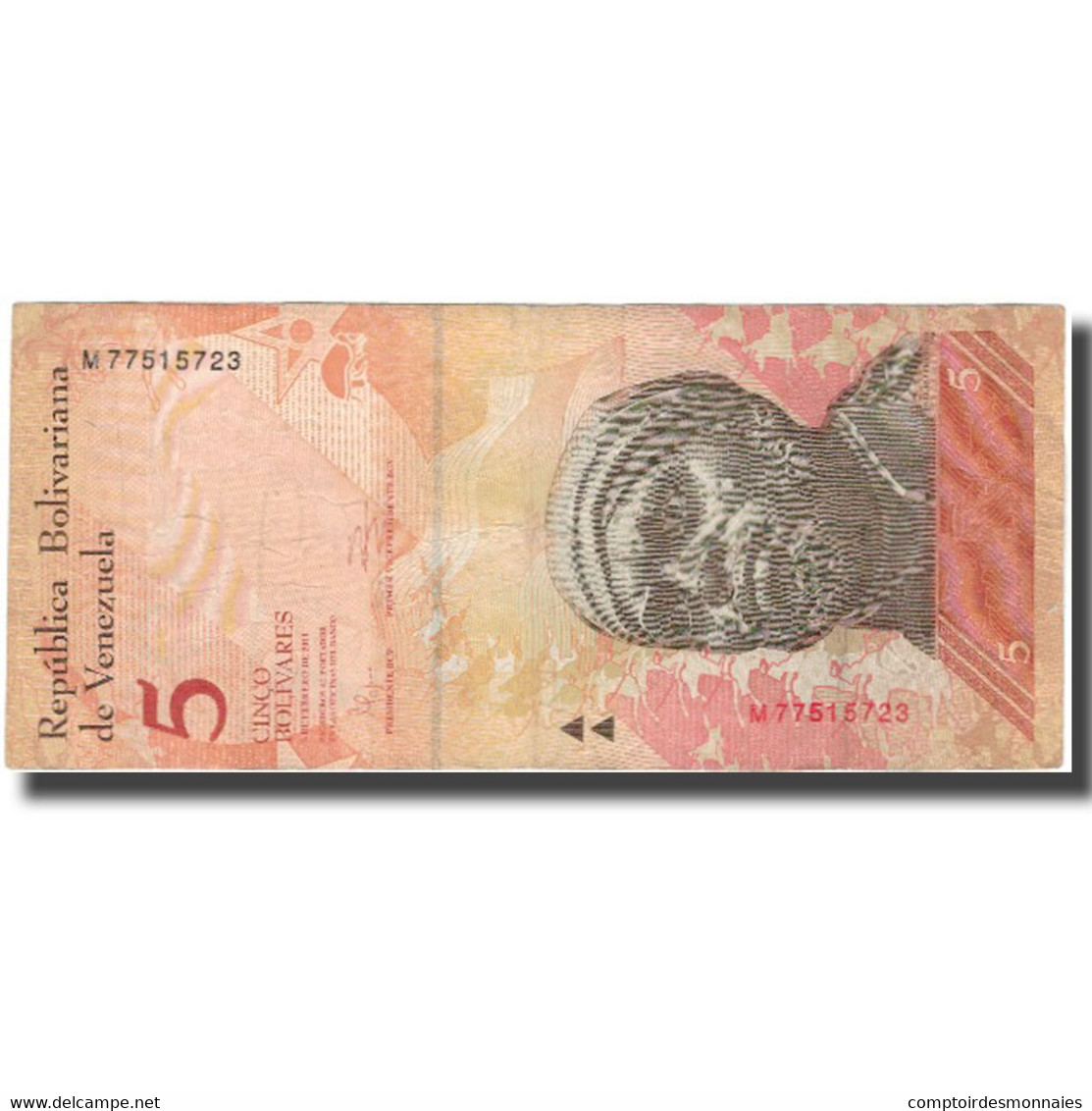 Billet, Venezuela, 5 Bolivares, 2011-02-03, TB - Venezuela