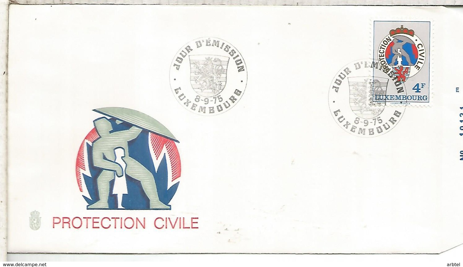 LUXEMBOURG FDC PROTECCION CIVIL CIVIL PROTECTION - Policia – Guardia Civil