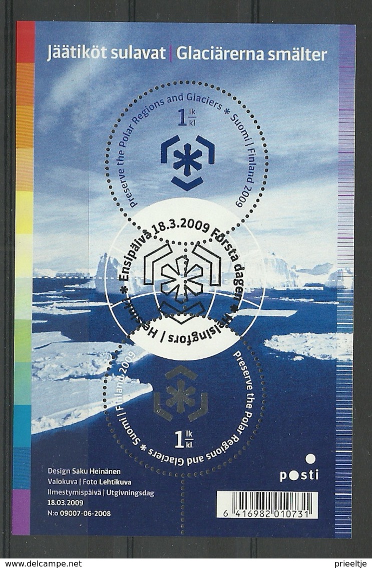 Finland 2009 Climat Change The Glaciers S/S Y.T. BF 53 (0) - Blocs-feuillets