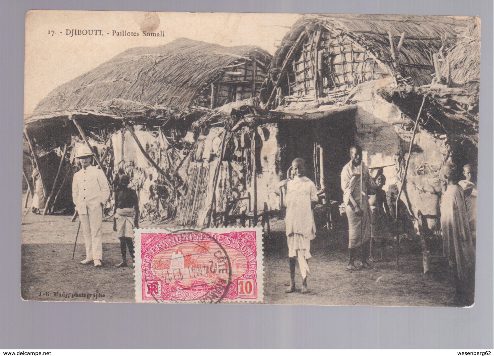 SOMALIA  Djibouti Paillotes Somali OLD POSTCARD - Somalië