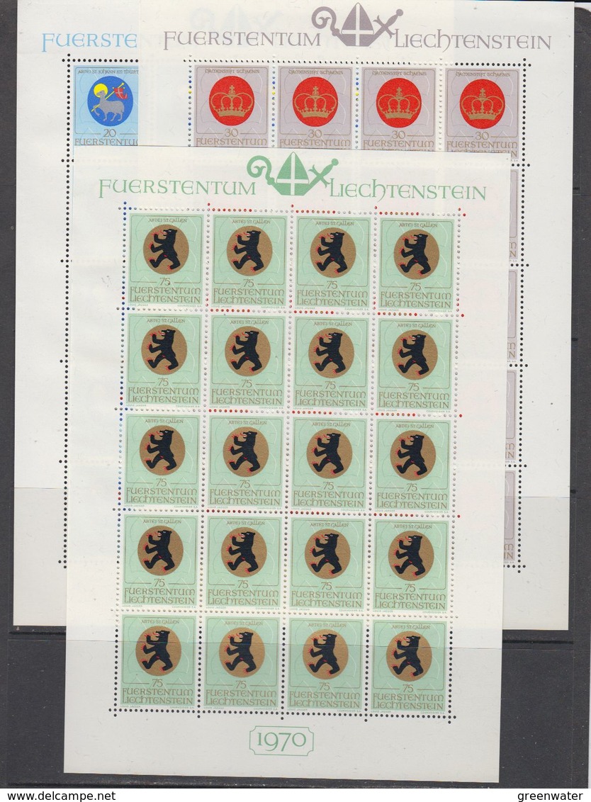 Liechtenstein 1970 Geistliche Patronatsherren 3v Sheetlets ** Mnh (F7937) - Ongebruikt