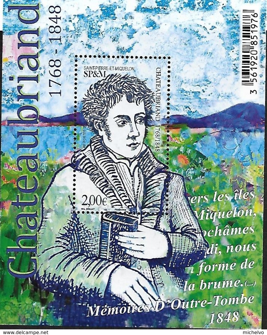 SP & M 2019 -  Bloc - Chateaubriand ** - Unused Stamps