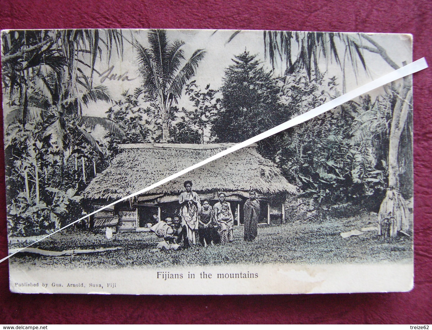 Fidji Fiji 1910 Fijians In The Mountains  écrite Et Timbrée - Fiji