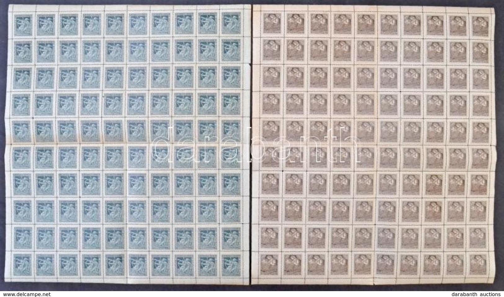 ** 1924 Jótékonyság 100 Sor Hajtott Teljes ívekben (200.000) / Mi 380-382 100 Sets In Folded Complete Sheets - Sonstige & Ohne Zuordnung