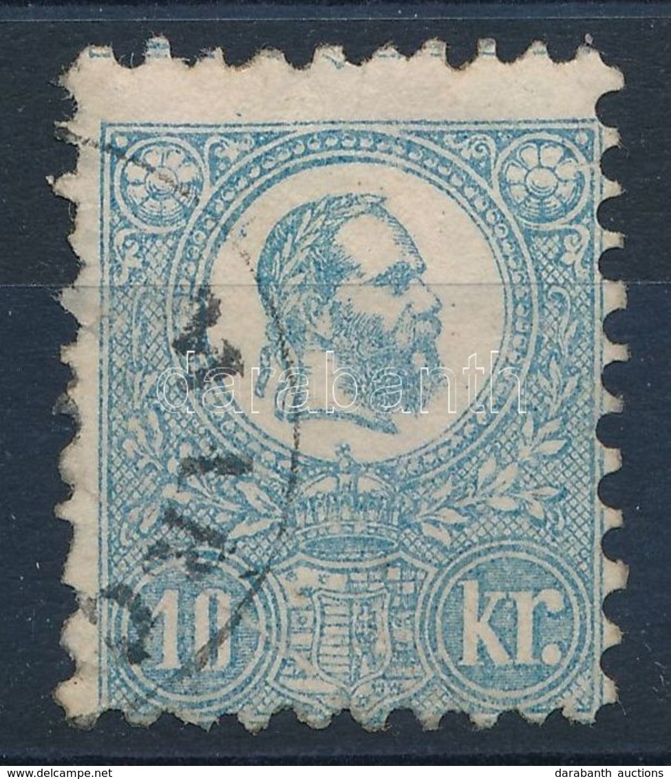 O 1871 Kőnyomat 10kr Tejkék ?? (58.000?) (elvékonyodás / Thin Paper) - Andere & Zonder Classificatie