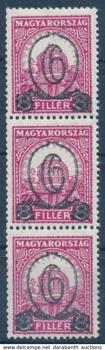 ** 1931 Kisegítő 6f/8f 506B Hármascsík (45.000) - Other & Unclassified