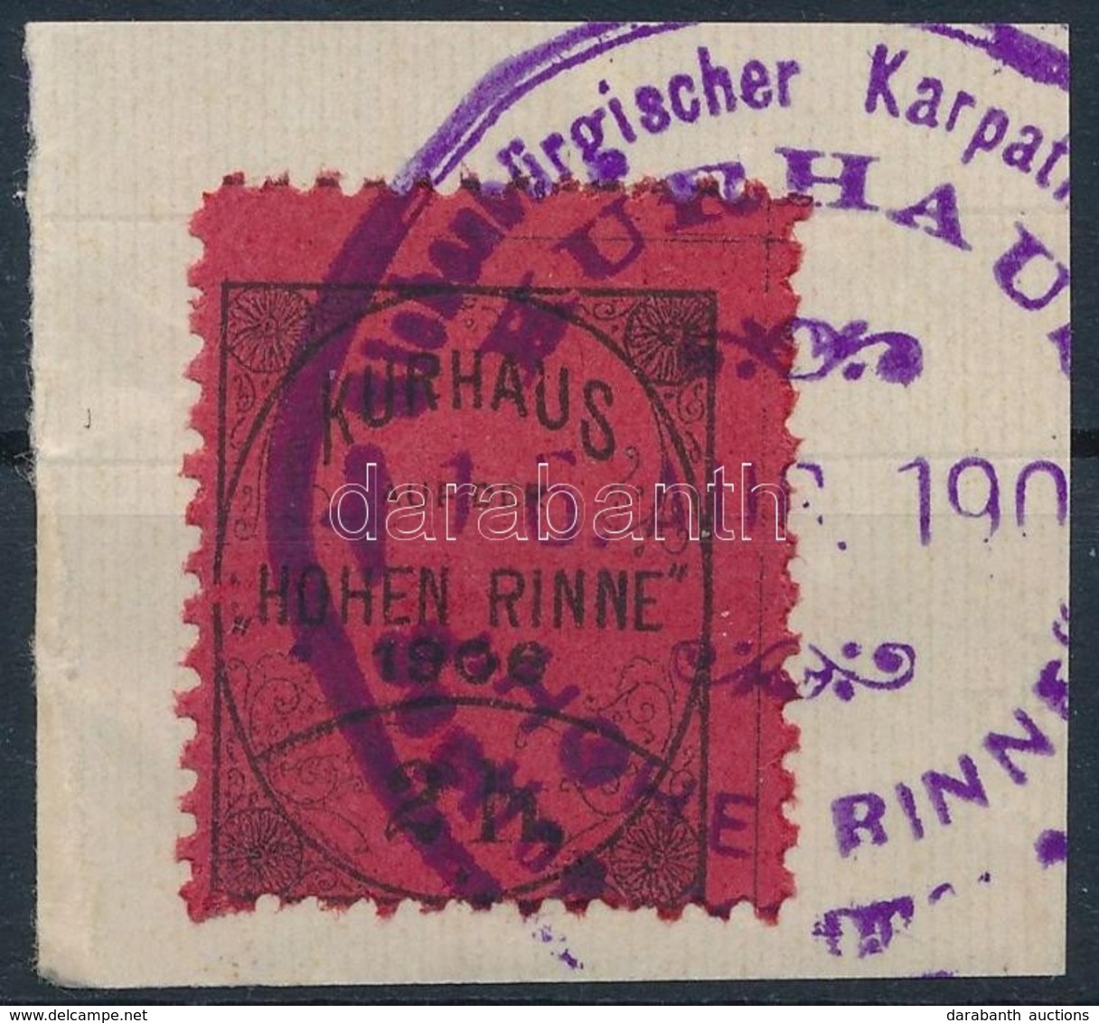 1906 Hohe Rinne 2h Levélkivágáson - Sonstige & Ohne Zuordnung