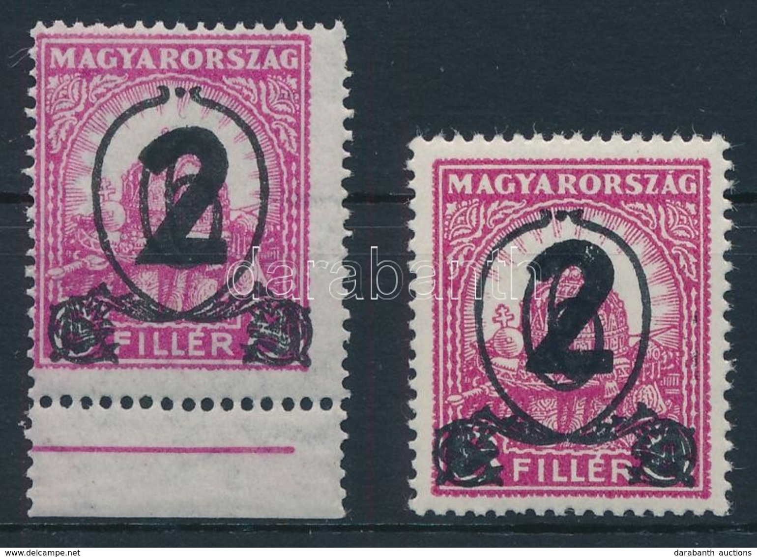 ** 1932 Kisegítő 518 Elfogazott ívszéli Bélyeg + 519 (25.300) - Sonstige & Ohne Zuordnung