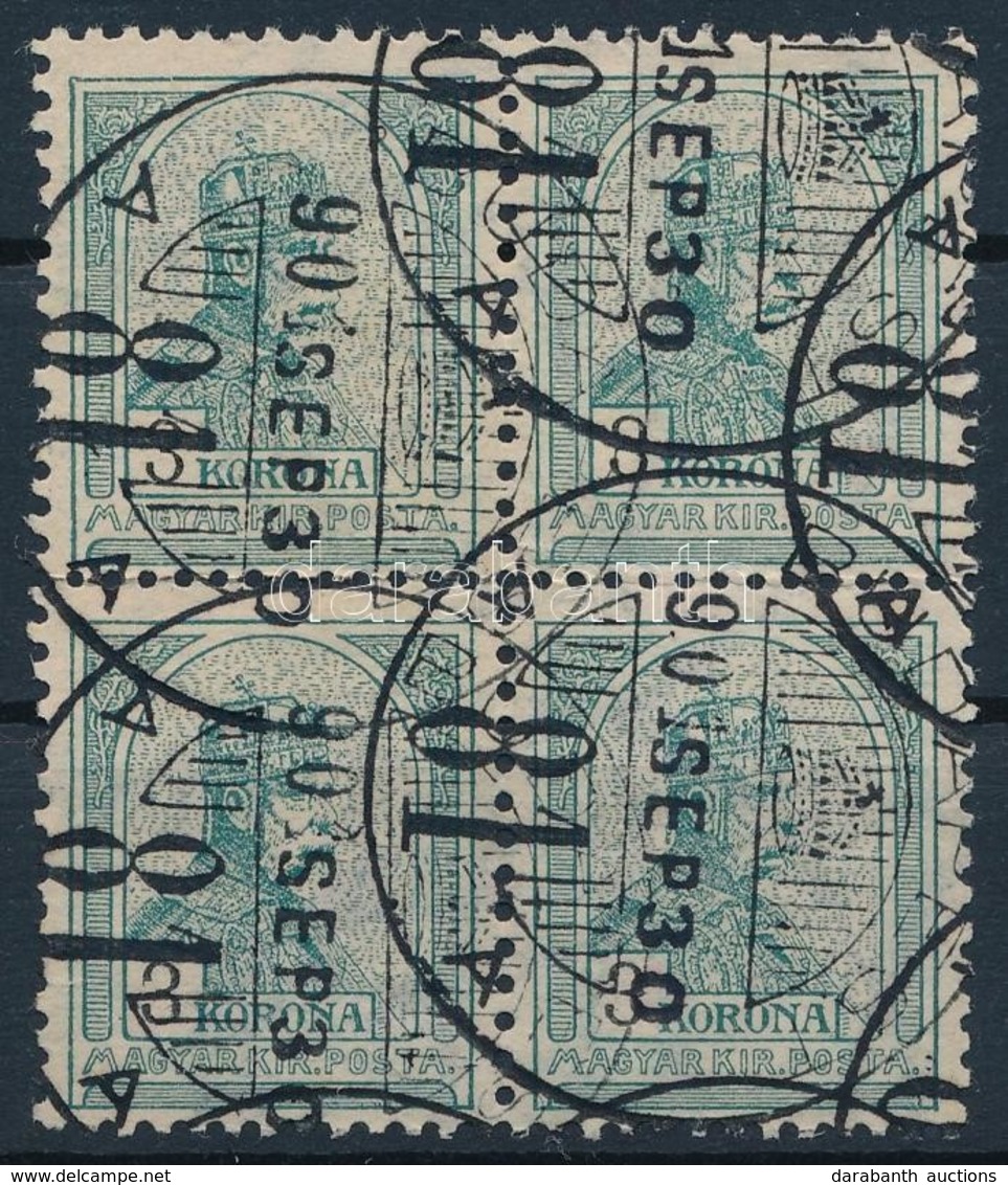 O 1900 Turul 3K Négyestömb 'BUDAPEST 81' - Otros & Sin Clasificación