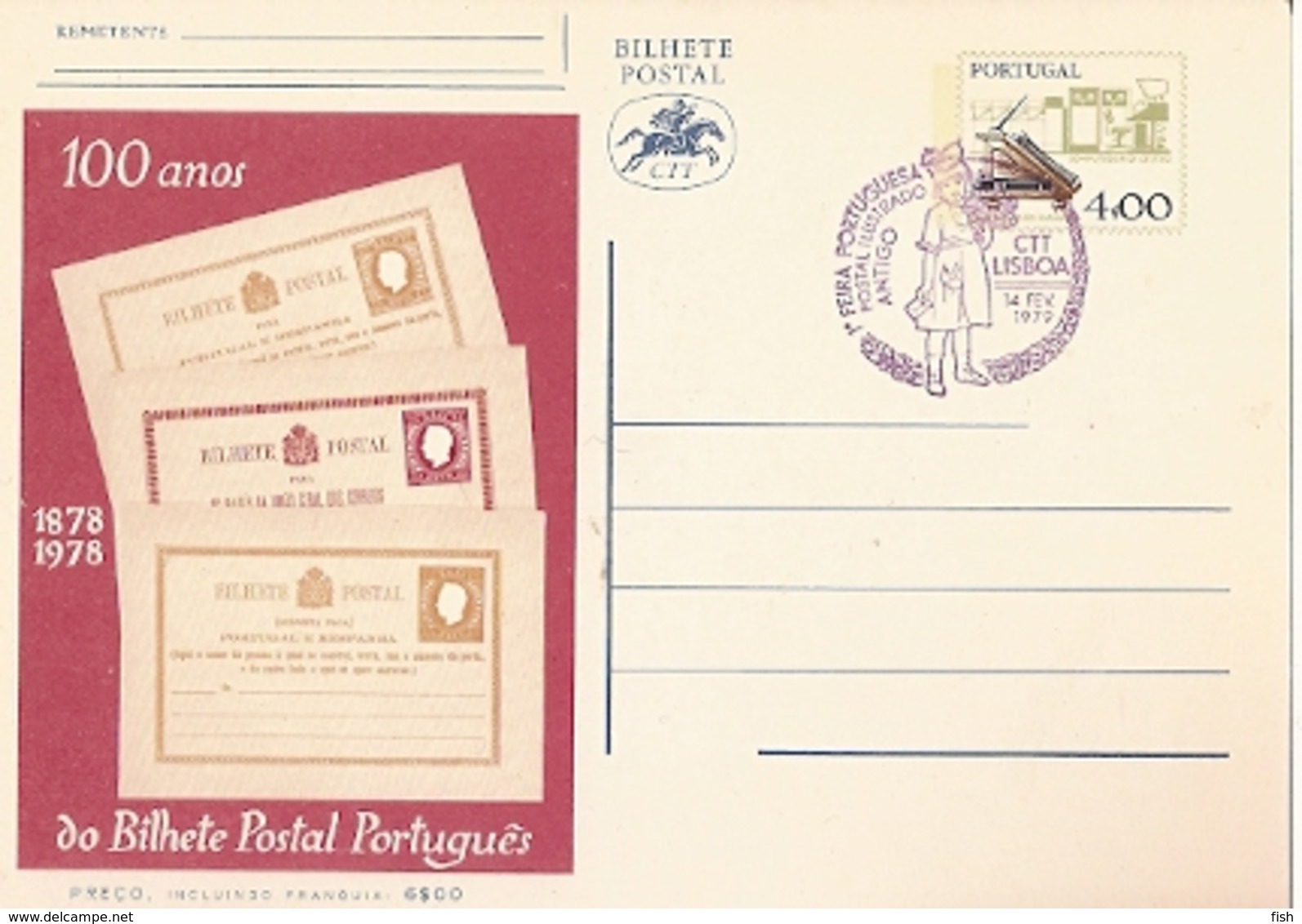 Portugal & Postal Stationery, 100 Years Of The Portuguese Postal Card 1878-1978 (341) - Post