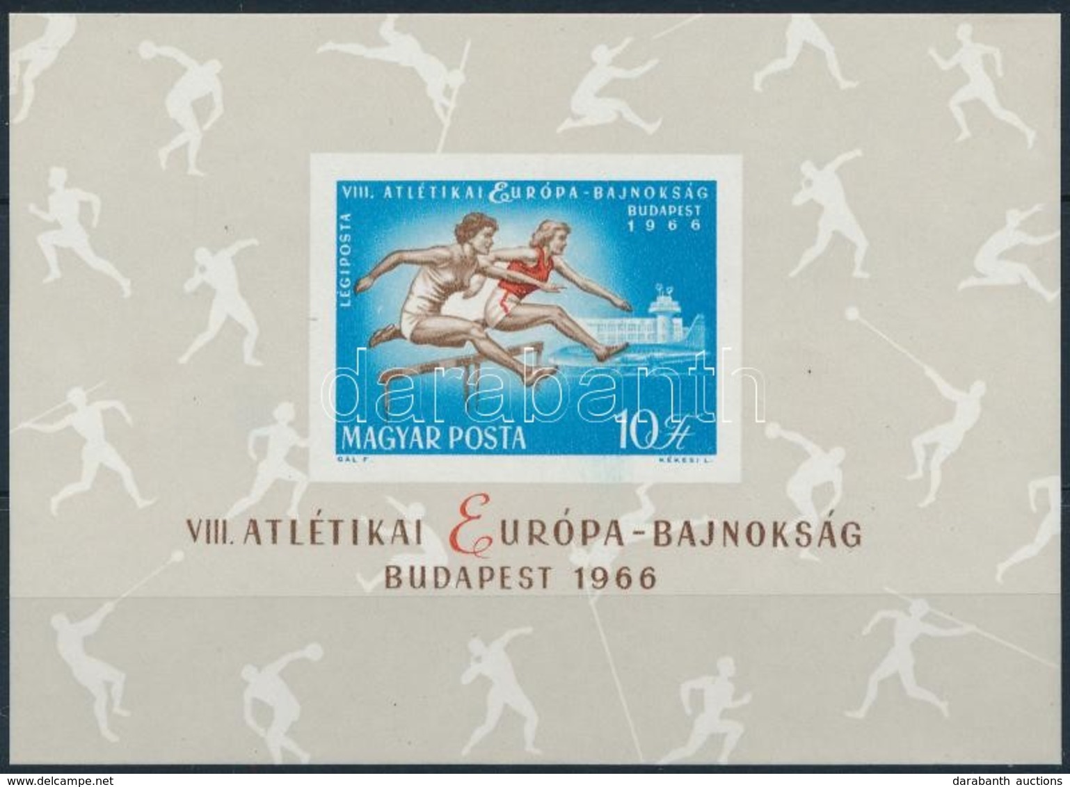 ** 1966 Atlétikai Európa-Bajnokság Vágott Blokk (4.000) - Sonstige & Ohne Zuordnung