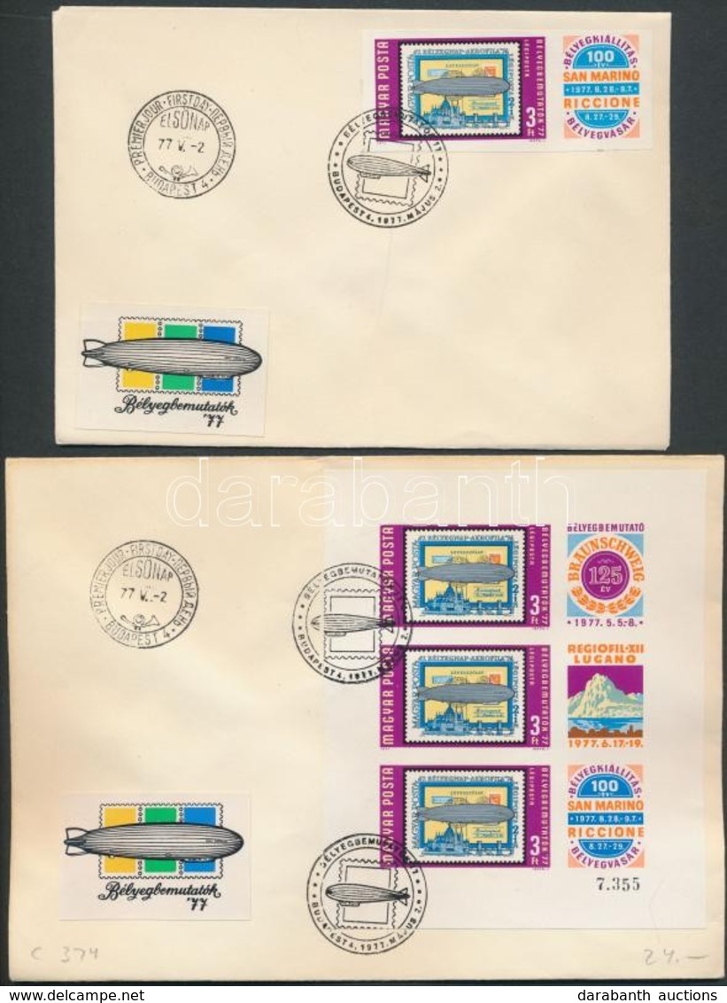 1977 Bélyegbemutatók Vágott Szelvényes Bélyeg + Blokk 2 FDC (4.000++) - Sonstige & Ohne Zuordnung