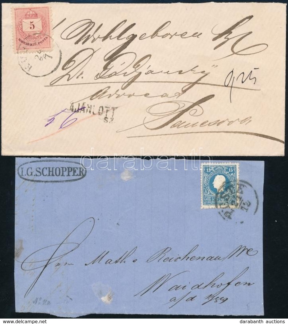 1858-1899 8 Db Küldemény Krajcáros Bélyegekkel + 2 Előlap - Sonstige & Ohne Zuordnung