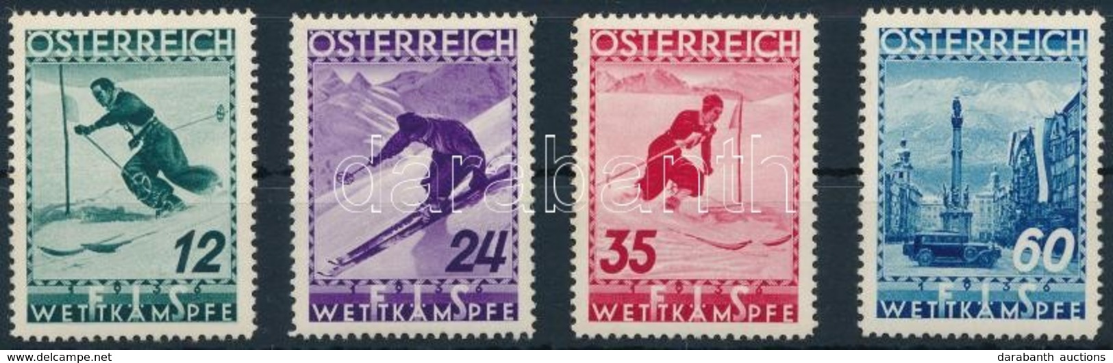 ** Ausztria 1936 FIS Sor, Postatiszta, Eredeti Gumival  / Mi 623-626  Set, Mint Never Hinged With Original Gum.  (Mi EUR - Sonstige & Ohne Zuordnung