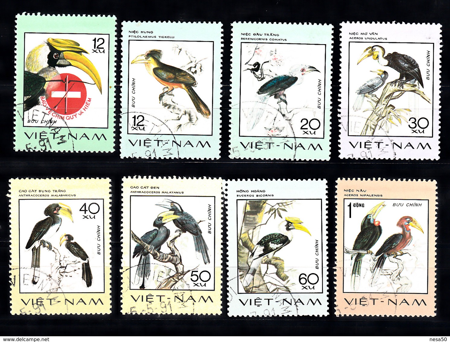 Vietnam 1977 Mi Nr  898 - 905 , Bird Vogels - Vietnam