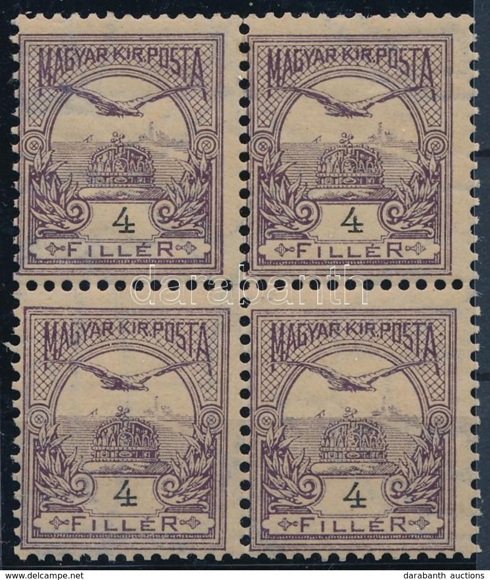 ** * 1900 Turul 4f Elfogazott Négyestömb Csillag Vízjellel - Other & Unclassified