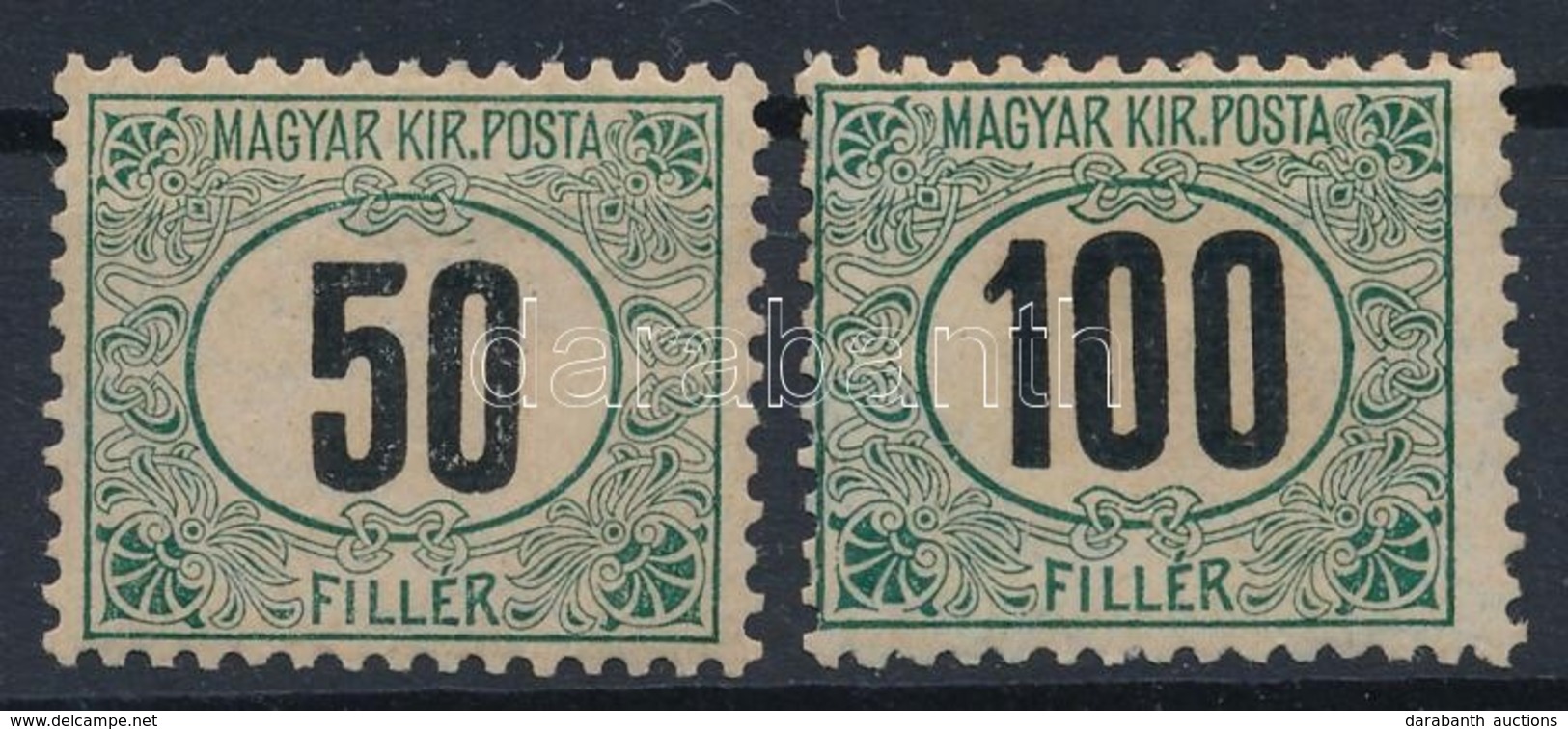 * 1905 Zöldportó 50f, 100f  (6.500) - Other & Unclassified