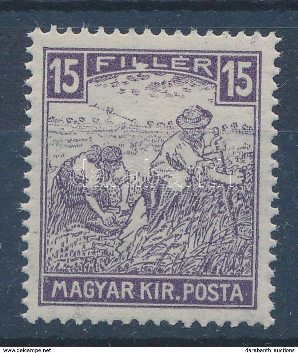 ** 1916 Fehérszámú Arató 15f, Az Első L Talpa Vastag - Other & Unclassified