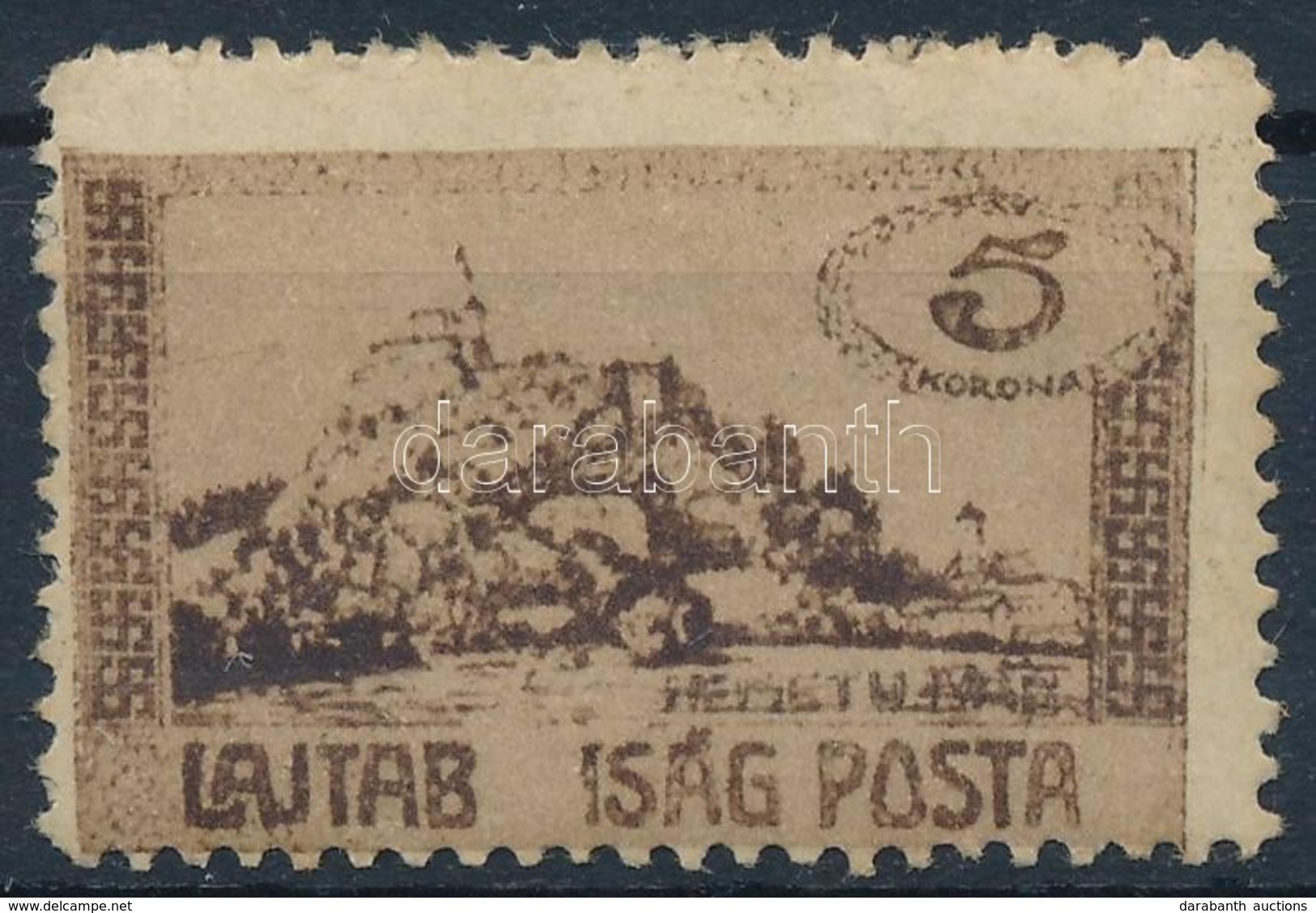 ** Nyugat-Magyarország (VII) 1921 5K Lajtabánság Feliratból Hiányoznak A 'ÁN' Betűk - Sonstige & Ohne Zuordnung