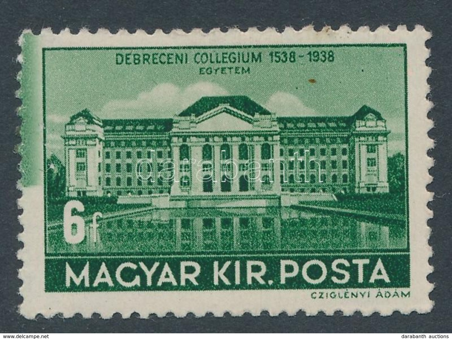 * 1938 Debrecen 6f, Bal Oldalon Nagy Festékfolt - Sonstige & Ohne Zuordnung