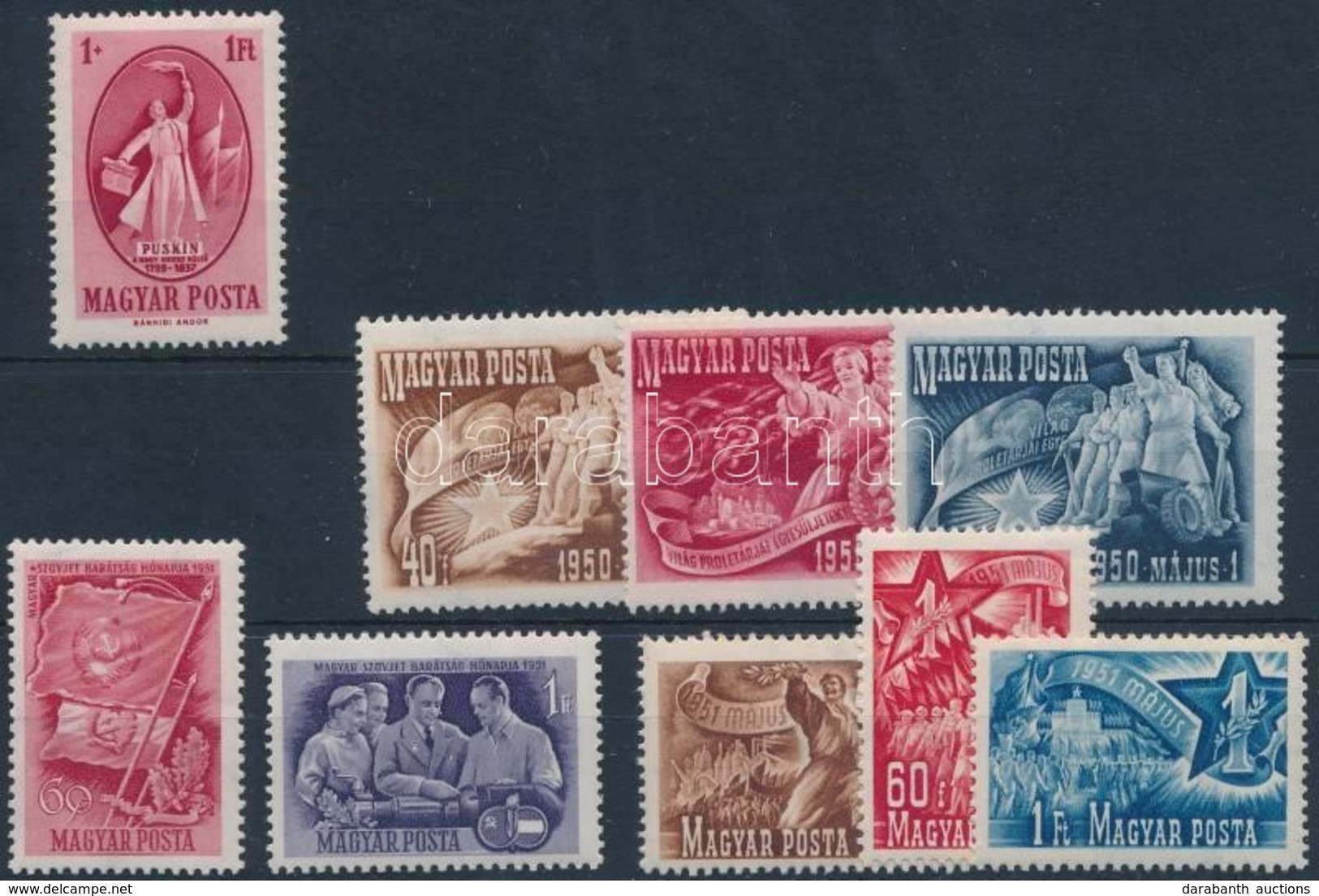 ** 1949-1951 Puskin, Május 1, Magyar-szovjet Barátság - Sonstige & Ohne Zuordnung