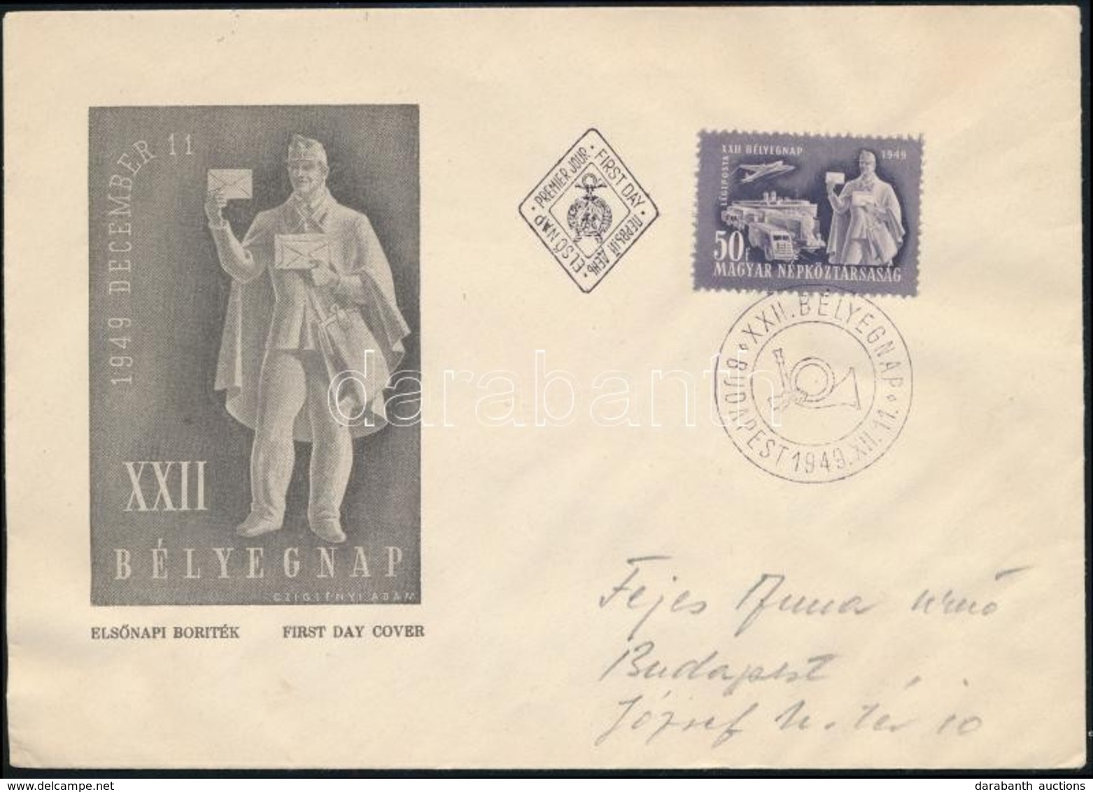 1949 Bélyegnap FDC - Sonstige & Ohne Zuordnung