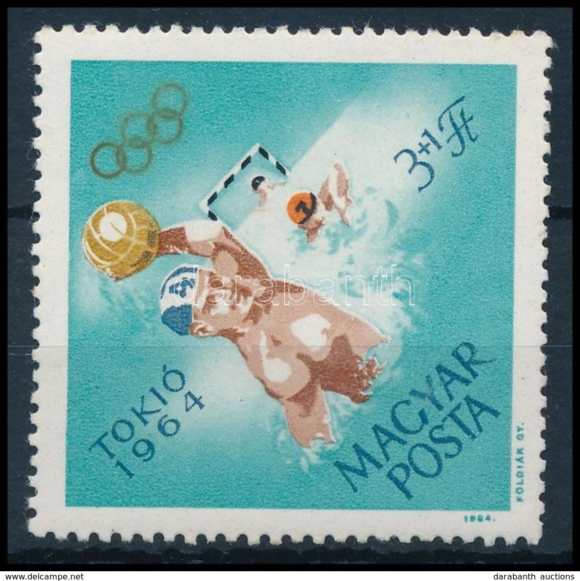 ** 1964 Tokioi Olimpia 3Ft Az Arany Karikák Gépszínátnyomatával - Sonstige & Ohne Zuordnung